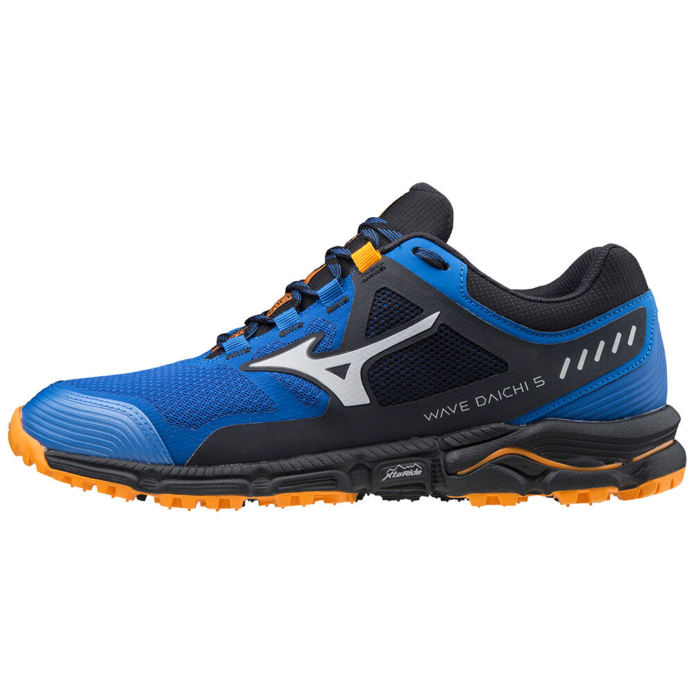 Tenis Para Trilha Mizuno Wave Daichi 5 - Homem - Azuis/Laranja - HYILR9672